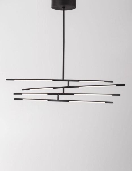 LED Deckenleuchte dimmbar Schwarz 84 x 80 cm schwenkbar
