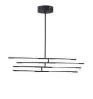LED Deckenleuchte dimmbar Schwarz 84 x 80 cm schwenkbar