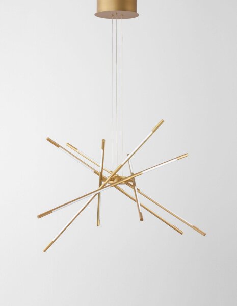 LED Hängelampe in Gold Ø 85 cm dimmbar Design Metall 5397 lm