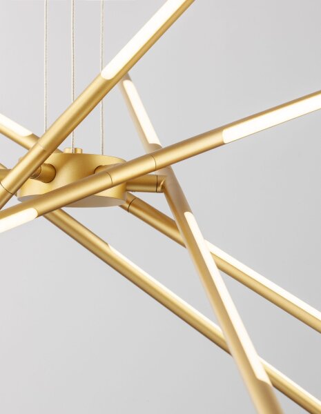 LED Hängelampe in Gold Ø 85 cm dimmbar Design Metall 5397 lm