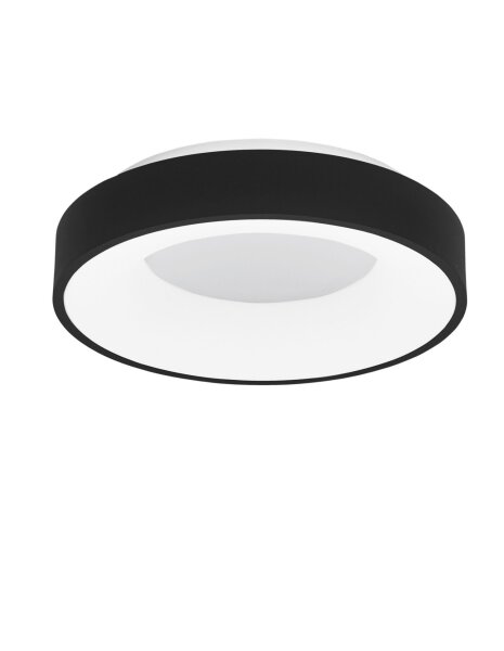 LED Deckenleuchte Schwarz Ø 38 cm dimmbar rund warmweiß