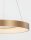 LED Kronleuchter Ø 60 cm dimmbar in Gold gebürstet Ring