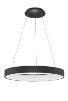 LED H&auml;ngeleuchte Schwarz &Oslash; 60 cm dimmbar Ring...