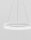 Runder LED Kronleuchter Ø 60 cm Weiß dimmbar Ring warmweiß
