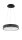 LED Hängelampe Ø 38 cm dimmbar Schwarz höhenverstellbar Ring