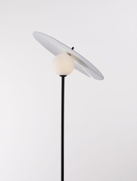 Stehlampe G9 162 cm Weiß Schwarz schwenkbar PIERCE Aluminium