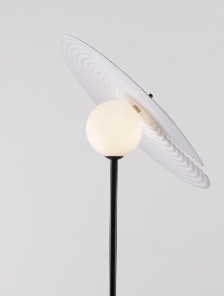Stehlampe G9 162 cm Weiß Schwarz schwenkbar PIERCE Aluminium