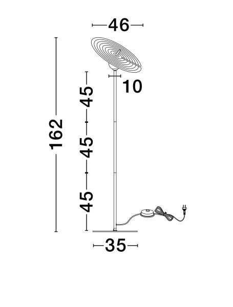 Stehlampe G9 162 cm Weiß Schwarz schwenkbar PIERCE Aluminium