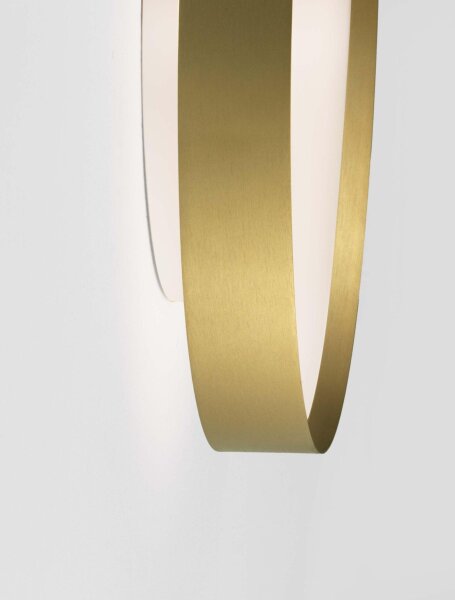 LED Deckenleuchte in Gold Ø 50 cm dimmbar rund CCT flach