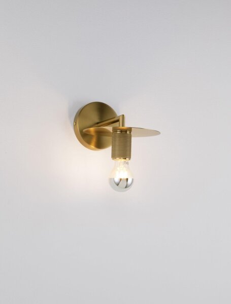 Wandlampe in Gold 15,5 cm hoch E27 Metall POSEY Modern