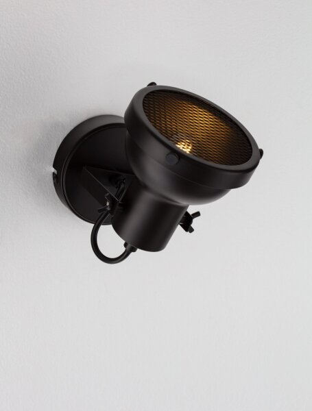Wandlampe GU10 21 cm hoch Schwarz Retro Metall POTTER