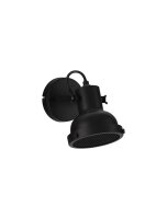 Wandlampe GU10 21 cm hoch Schwarz Retro Metall POTTER