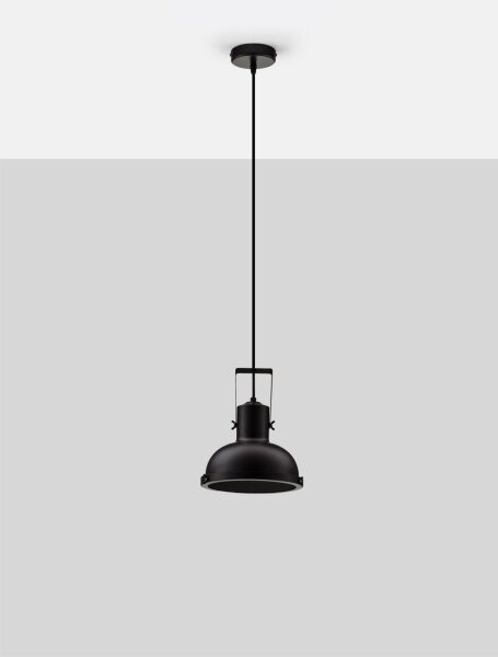 Hängelampe Retro Schwarz Ø 22 cm E27 Metall POTTER