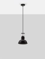 Hängelampe Retro Schwarz Ø 22 cm E27 Metall...