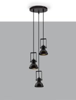 Hängeleuchte Schwarz 24 cm breit E14...