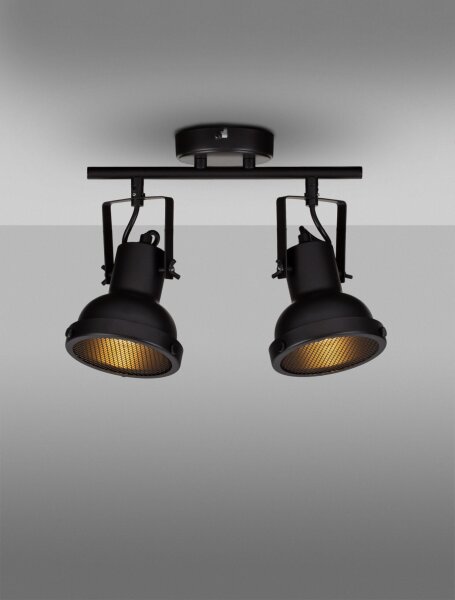 Deckenstrahler Metall GU10 Schwarz 28 cm lang schwenkbar