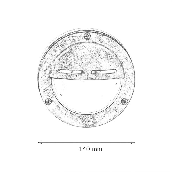 Lampe dextérieur maritime en laiton nickelé Ø14cm AGIA