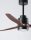 LED Deckenlampe mit Ventilator Ø 132 cm Schwarz Braun Modern