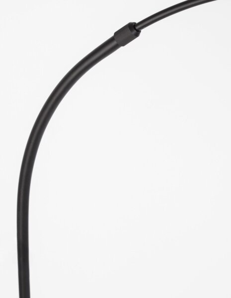 Stehlampe Schwarz 180 cm E27 schwenkbar Stoffschirm QUINCY