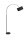 Stehlampe Schwarz 180 cm E27 schwenkbar Stoffschirm QUINCY