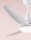 LED Deckenlampe mit Ventilator Ø 122 cm Weiß Glas Metall