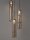 LED Pendelleuchte Rauchglas in Gold Cognac 29 cm breit