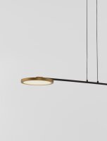 LED Pendelleuchte 100 cm lang Schwarz dimmbar Metall Modern