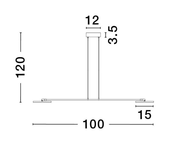 LED Hängelampe Schwarz 100 cm lang dimmbar Metall 2 flammig