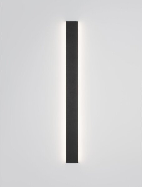 LED Wandlampe Schwarz 90 cm breit Minimalistisch Up Down