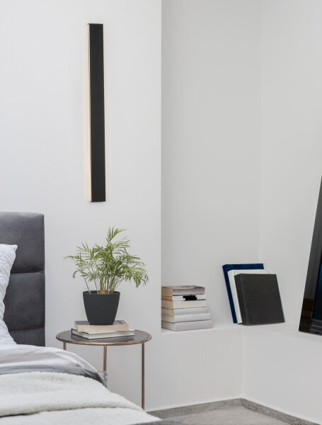 LED Wandlampe Schwarz 90 cm breit Minimalistisch Up Down