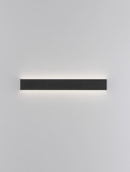 LED Wandleuchte Schwarz 60 cm breit Minimalistisch Up Down