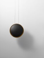 LED Hängelampe in Schwarz Gold Ø 20 cm rund...
