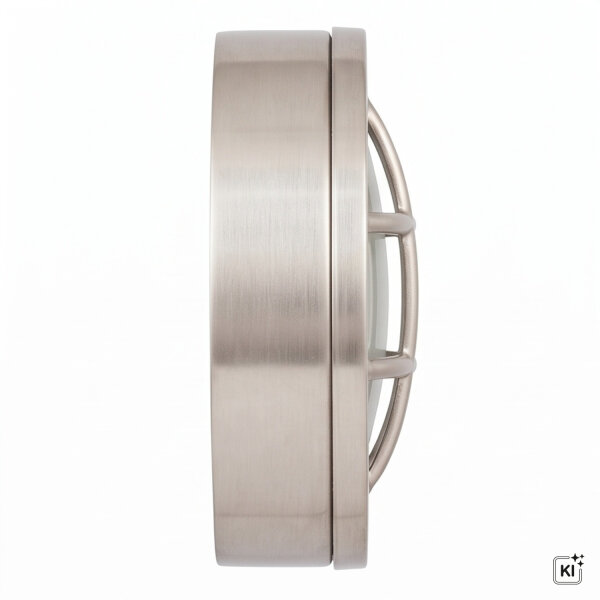 Kleine Wandleuchte AGIA Nickel Maritim Echt-Messing