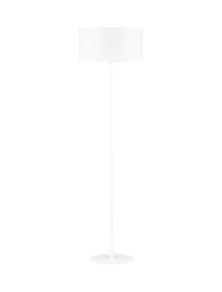 Stehleuchte Weiß Stoffschirm E27 165 cm Fußschalter Modern