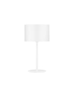 Tischlampe Wei&szlig; Stoffschirm E27 58 cm Kabelschalter...