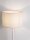 Tischlampe Weiß Stoffschirm E27 58 cm Kabelschalter Modern