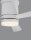 LED Deckenlampe mit Ventilator Ø 132 cm Weiß Glas Metall