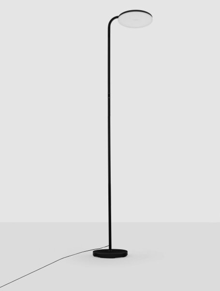 Moderne LED Stehleuchte Schwarz 174 cm schwenkbar warmweiß