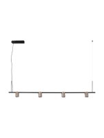 LED Pendelleuchte 150 cm lang Schwarz Mokka dimmbar...