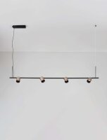 LED Pendelleuchte 150 cm lang Schwarz Mokka dimmbar...