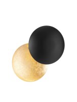 LED Wandlampe 20 cm breit in Gold Schwarz warmweiß...