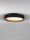 LED Deckenlampe rund Ø 45 cm Schwarz Natur dimmbar Holz