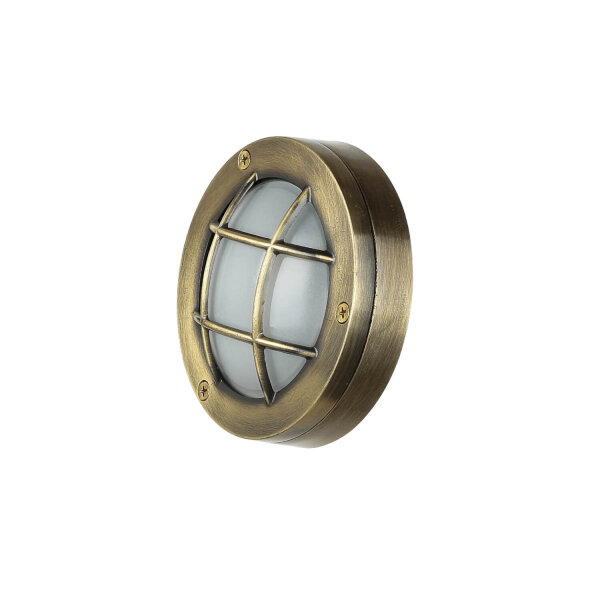 Applique extérieure laiton Maritim ronde IP64 maison porte