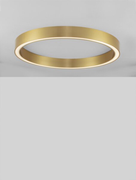 LED Deckenlampe Ring 80 cm lang in Bronze dimmbar warmweiß