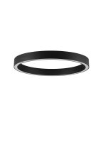 LED Deckenleuchte Schwarz 80 cm lang dimmbar Ring...