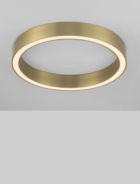 LED Deckenleuchte in Bronze 60 cm lang dimmbar Ring warmweiß