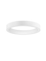 LED Deckenleuchte dimmbar Wei&szlig; 60 cm lang Ring...