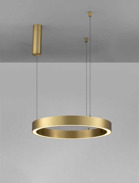 LED Pendelleuchte Ring in Bronze Ø 60 cm dimmbar warmweiß