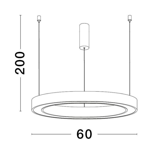 LED Pendelleuchte Ring in Bronze Ø 60 cm dimmbar warmweiß