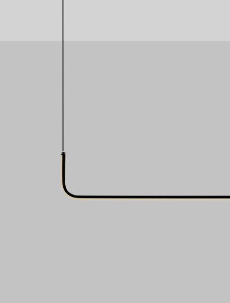 LED Pendelleuchte 101 cm lang Schwarz höhenverstellbar